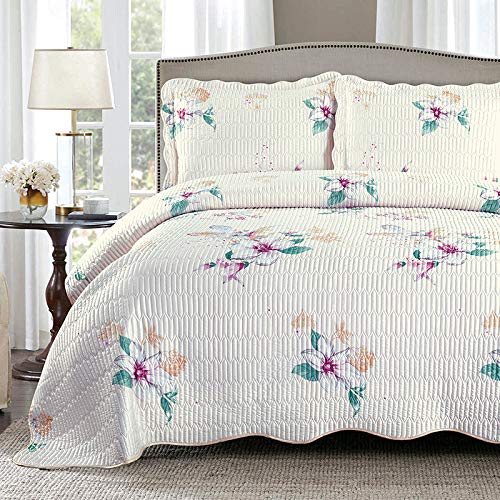 Colcha Acolchada Brocade Satinada De 3 Piezas Doble King Size Patchwor