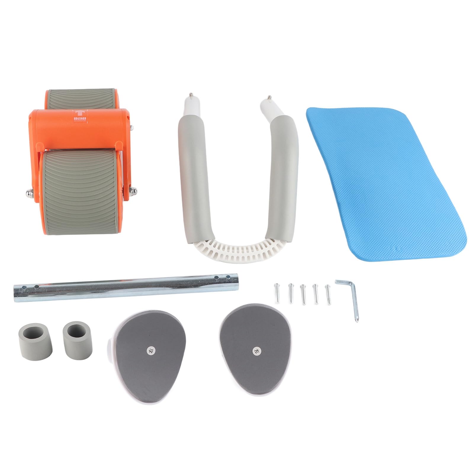 Zudoo Automatic Rebound Abdominal Wheel, Wheels Roller Domestic Abdominal Exerciser with Elbow Support, Ab Roller Wheel for Abdominal Core Strength Training, Home Gym Fitness Equipment (Orange)