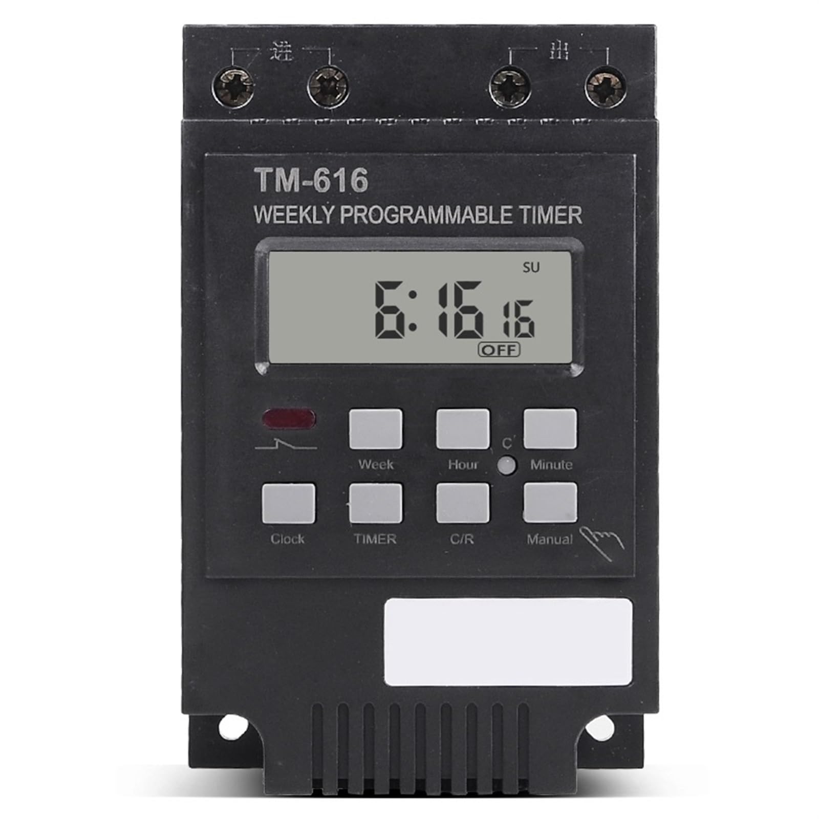 Last 30A Zeitrelais 7 Tage Programmierbarer digitaler Timer Schalter Relais Steuerung Zeit 110V 120Vac Din-Schienenmontage 1St