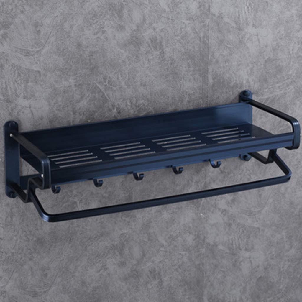 Toallero de pared de aluminio de doble capa moderno en gris y azul