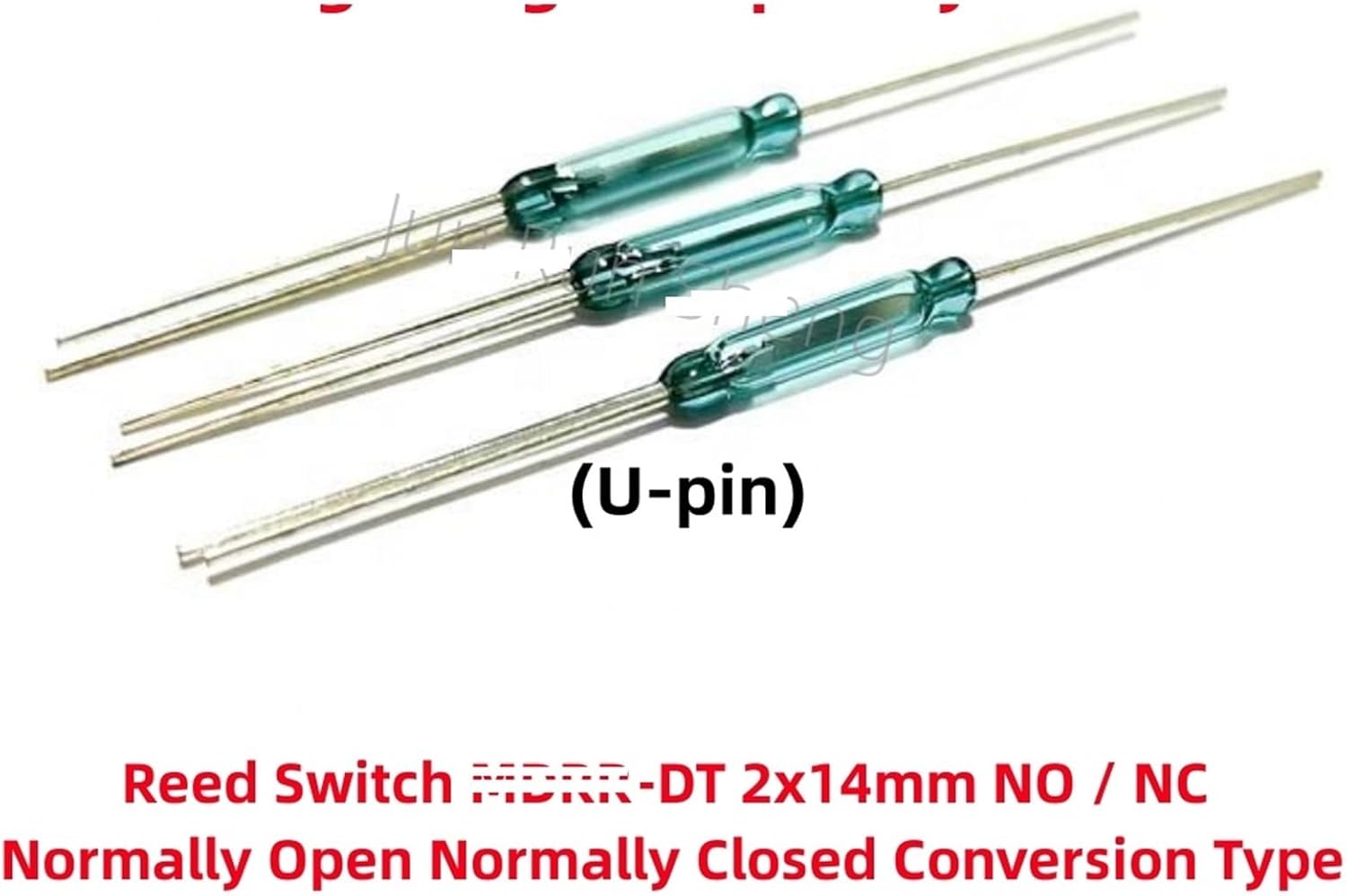 10/50/100PCS MDRR-DT Reed Switch 2 * 14MM Normally Open Normally Closed NO NC Conversion Magnetic Contact Induction Sensor(50PCS MDRR-DT U)
