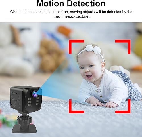 Miniatura 3 de Mini cámara 4K HD WiFi inalámbrica cámara de seguridad con detección de movimiento, control de aplicación de visión nocturna, soporte de