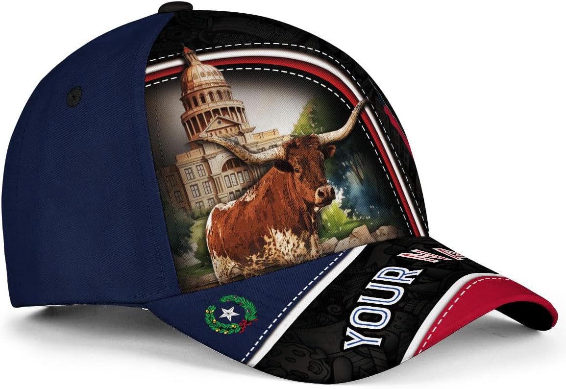 Personalized Texans Caps for Men, Custom Name Texas Baseball Cap, Texans Hats, Customized Texas Baseball Hat