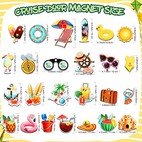 Kanayu 25 Pcs Cruise Door Decorations Magnetic Summer Beach Curse Door Magnets Anchor Refrigerator Car Decoration Magnets For Cabin Door Carnival Cruise Refrigerator Car Decor #TOP1