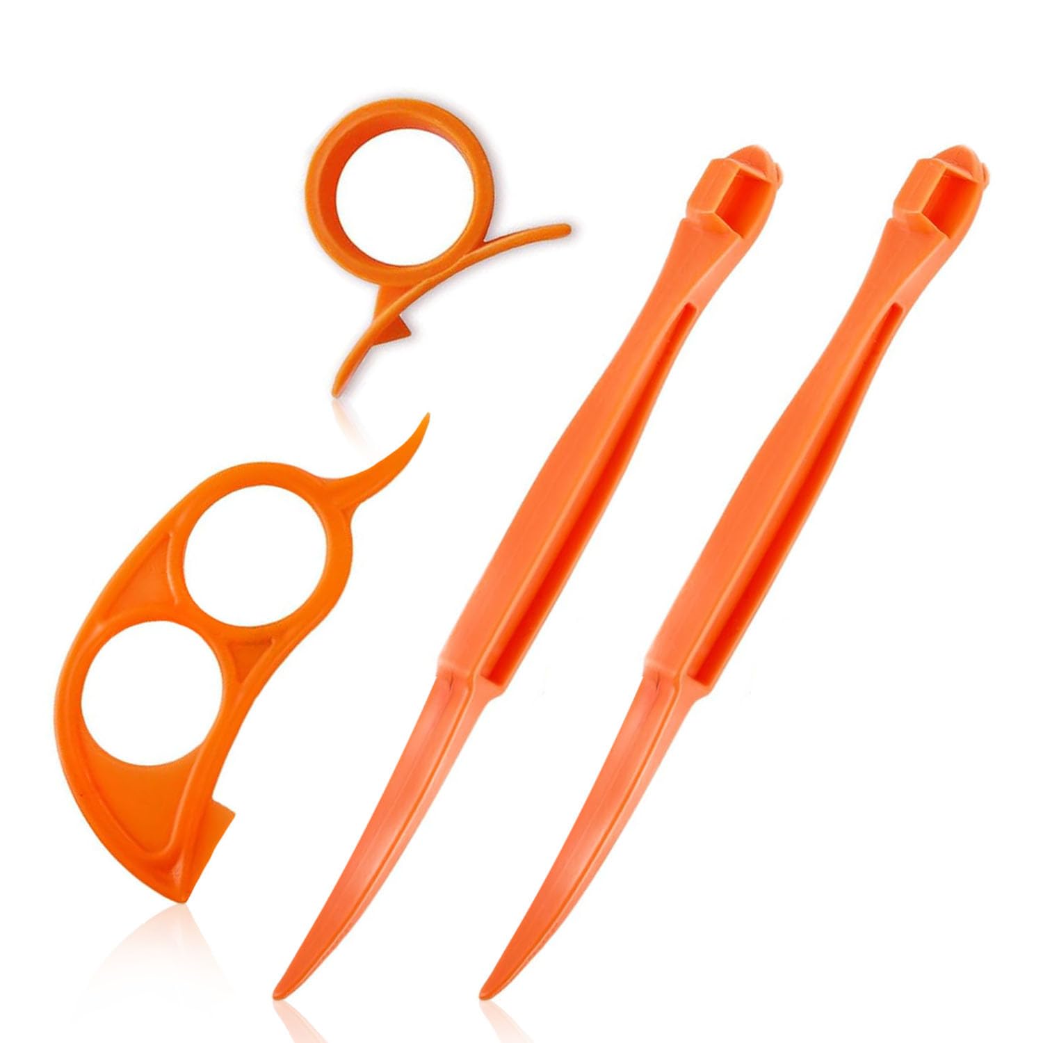 Orange Peeler Citrus Peel Cutter Easy Fruit Vegetable Slicer Cutter Lemon Peeler Opener Remover (Set B)