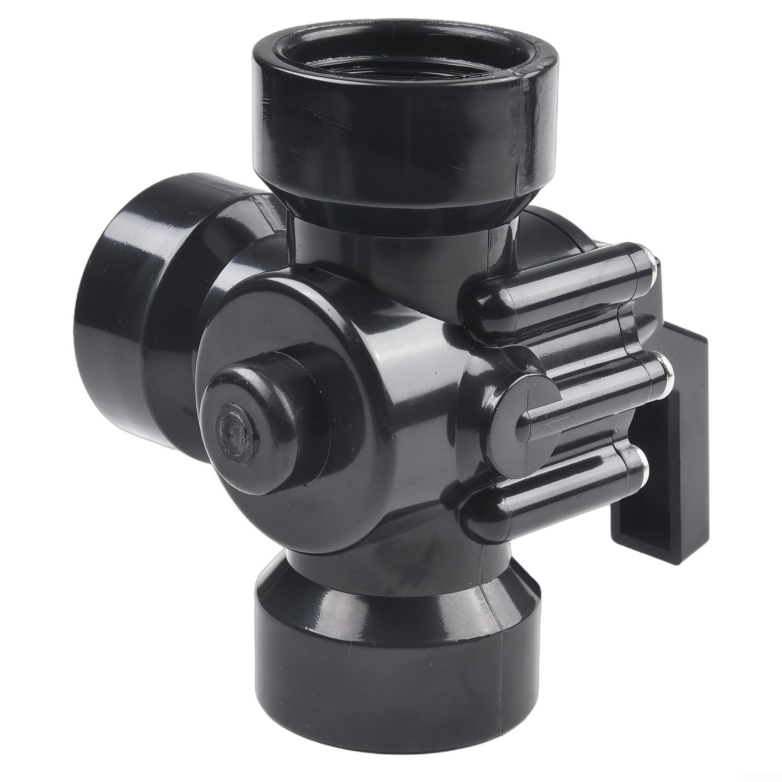 Valvola a 3 Vie per Pompa Piscina 4517 Spa - Raccordo Tubo ABS Nero 1.5 Pollici con Filettatura Maschio per femmina per Manutenzione Acqua