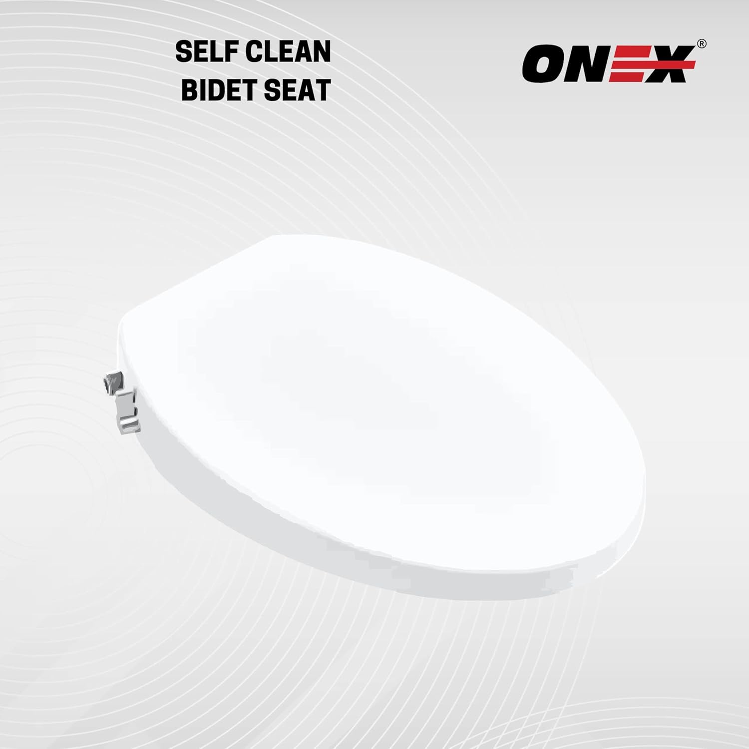 ONEX® FB106 Elongated Bidet Seat - Soft Close - Easy to Use- Self Cleaning Water Sprayer with Adjustable Water Pressure Nozzle - Female Friendly