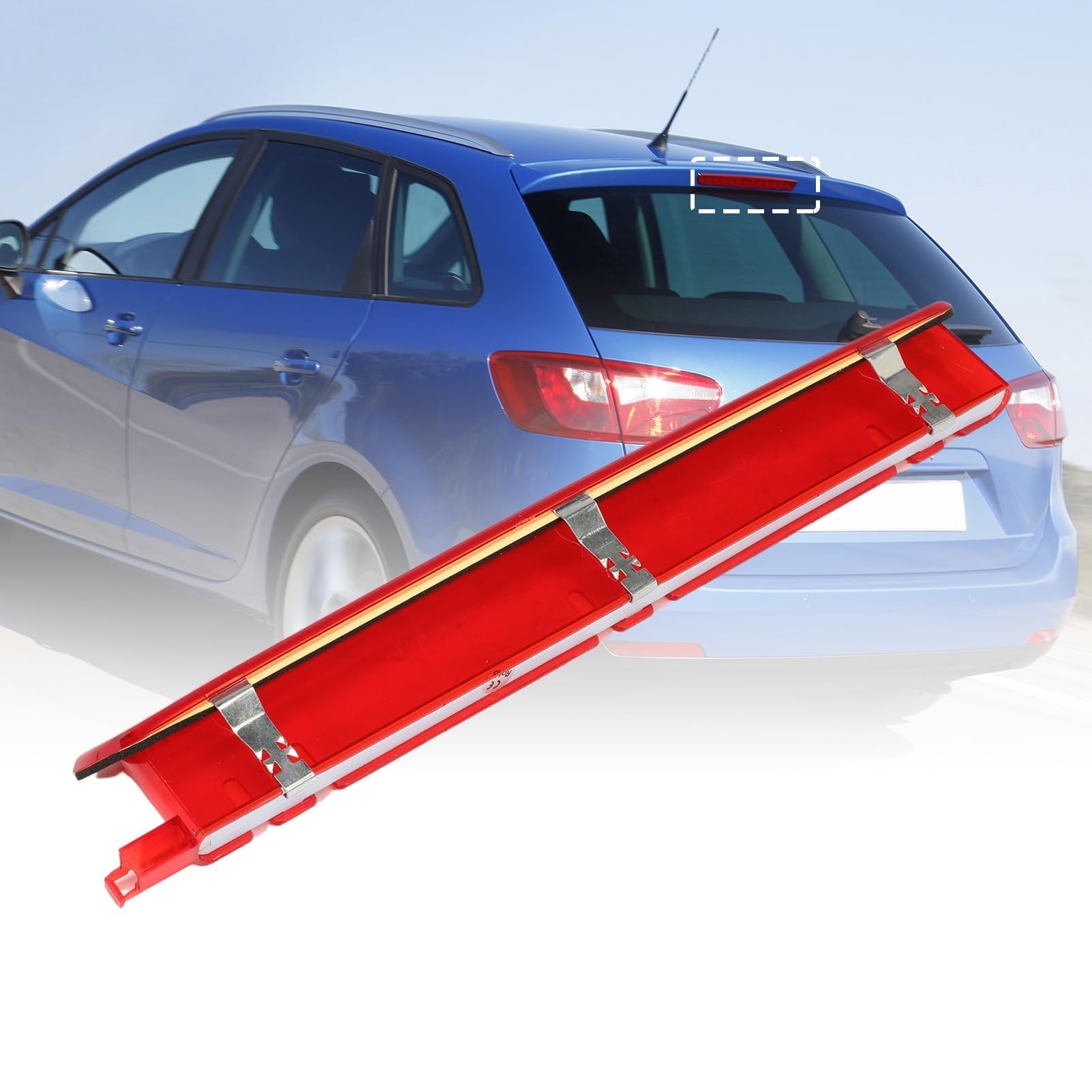 Feu Stop Feux LED Feu stop central feux arrière pour Ibiza Leon 6J 6P MK2 6J0945097A 6J0945097B Lentille rouge rouge 3eme troisième feu stop