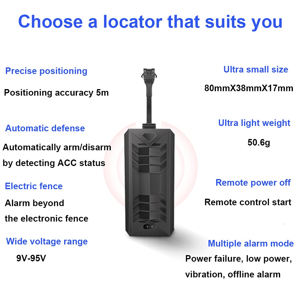 Rastreador GPS 4G para coche con alarma Acc sin ABO, transmisor GPS antirrobo en tiempo real, localizador de seguimiento con aplicación gratuita para vehículo