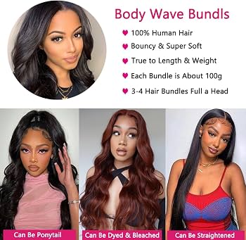 14 Inch Body Wave Human Hair Extensions 100g Brazilian Virgin Hair Amazon.com : Brazilian Virgin Hair Body Wave Natural Black  main image 3
