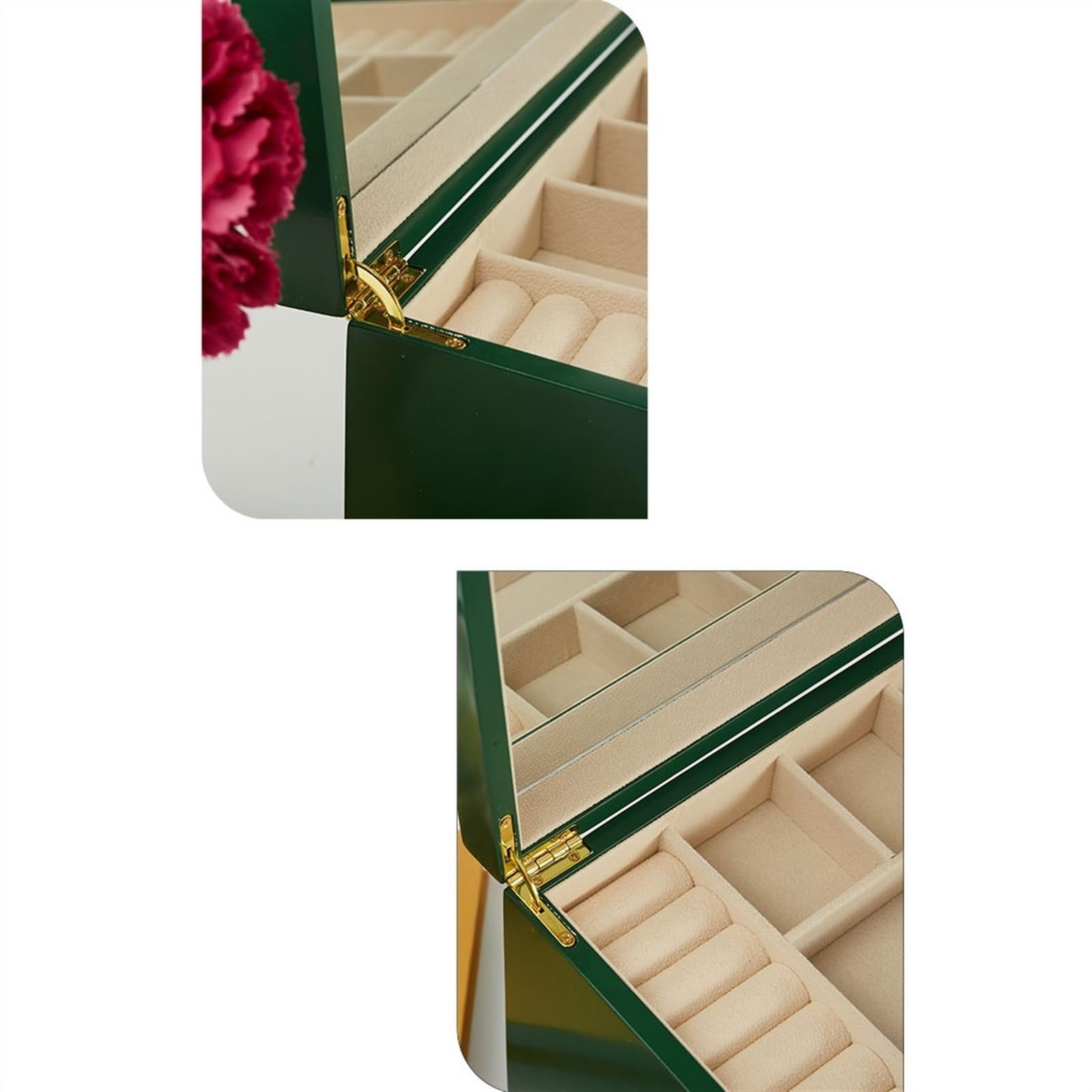 Jewelry Boxes Jewelry Box Wooden Multi Layer Retro Jewelry Necklace Storage Box with Lock Jewelry Boxes