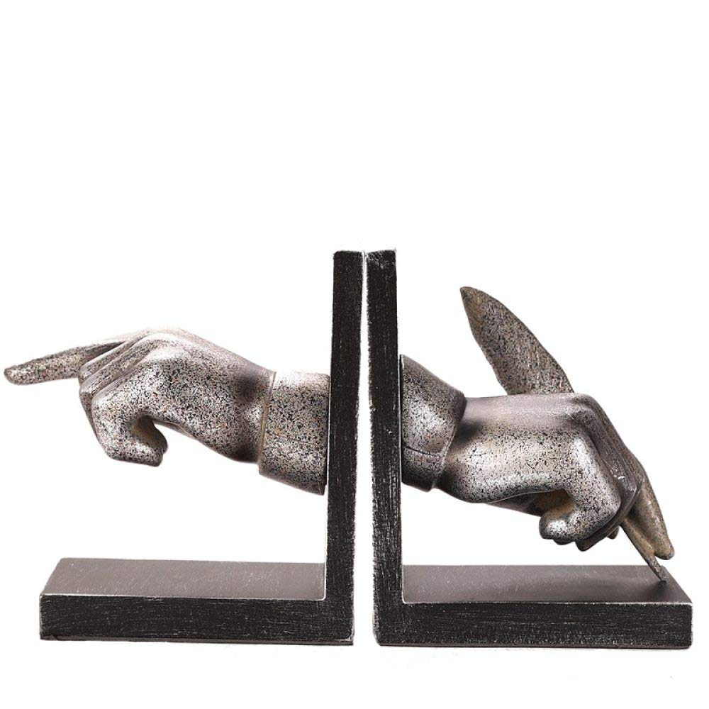 Artisanat d'art statue geste du doigt rétro en résine pour collectionneur