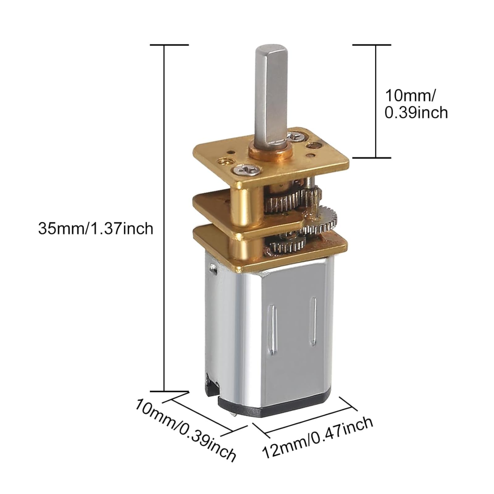 Micro motore di riduzione della velocità, Motoriduttore a ruota dentata in metallo, N20 DC 6V 50RPM Motore CC con riduttore di velocità e scatola ingranaggi in metallo per Robot Auto RC Modello
