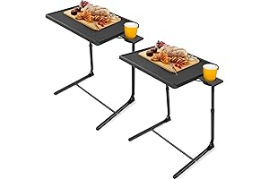 loryergo Multifunctional TV Tray Table - 2 Packs Adjustable TV Dinner Tray Tables