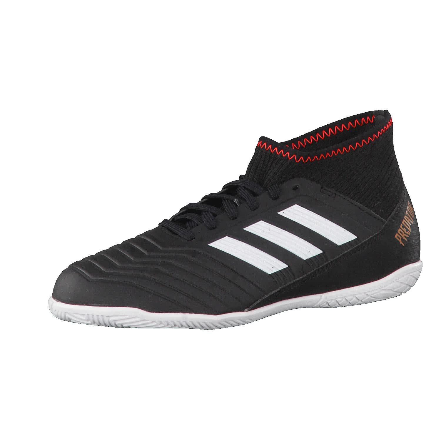 Adidas Predator Tango 18.3 In J Zapatillas de fútbol Sala, Unisex niños, Negro (Negbas/Ftwbla/Rojsol 000), 30 EU (11.5 Infantil UK)