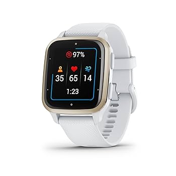 GARMIN -  【美品】 GARMIN VENU SQ 2 WHITE/CREAM GOLD Garmin Venu Sq 2 GPS Fitness Smartwatch (Cream Gold Aluminum