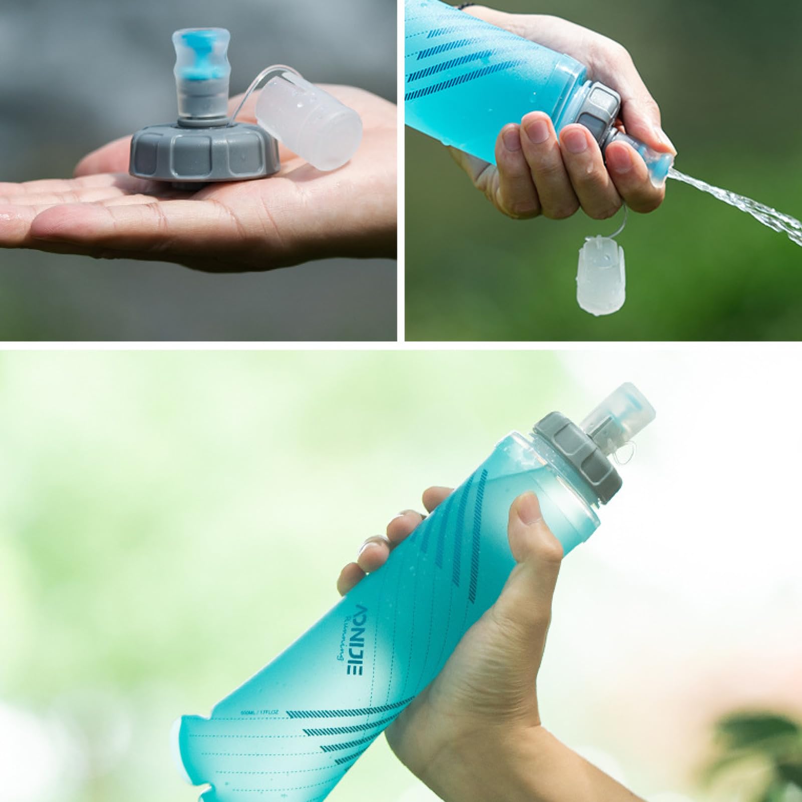 Gourde Souple Flasque Running Gourde Sport Pliable Poche Hydratation Flacon Bouteille DEau Pour