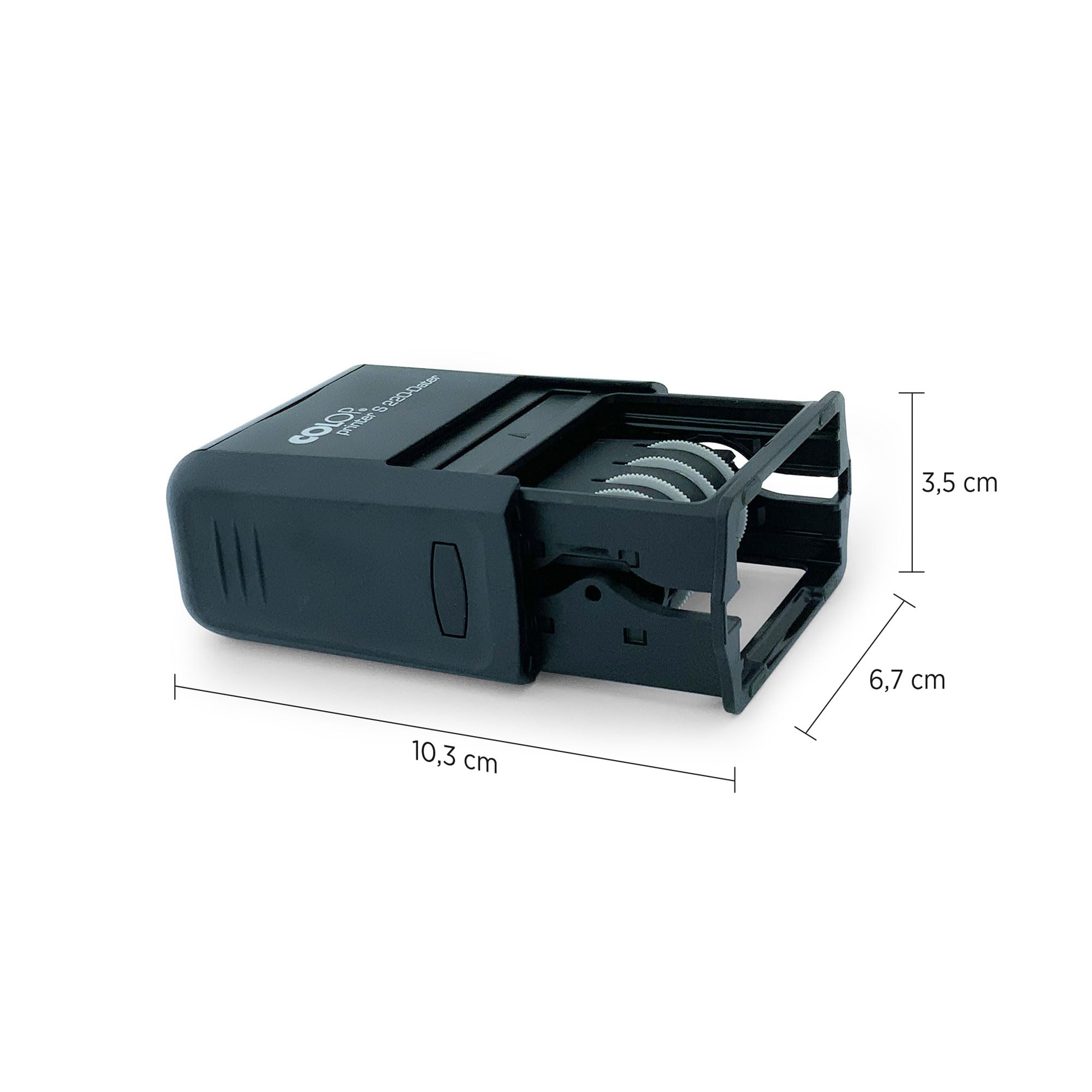 COLOP Timbro della data Printer S 260/L2 con testo "PAGATO", lingua: Italiano (D07), colore dell'impronta digitale: blu/rosso