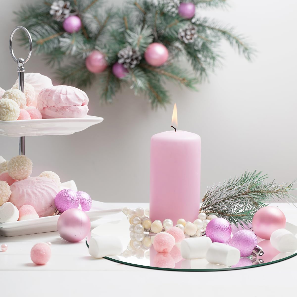20PCS Round Mirrors for Centerpieces, Circle Mirror Centerpieces for Tables, Acrylic Mirror Tiles for Wall Table Wedding Centerpieces Mirror Plates for Candle Christmas Decorations DIY Craft (10inch)