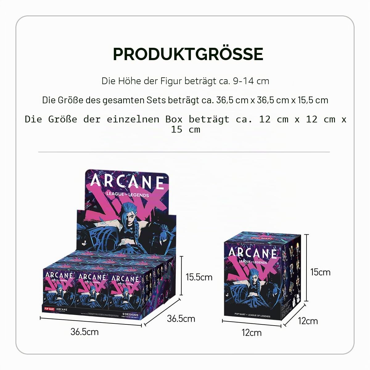 POP MART League of Legends: Arcane Series Figures Anime Actionfiguren Sammelfiguren Sammler Kunstspielzeug Spielzeug Figuren Geschenk 1PC