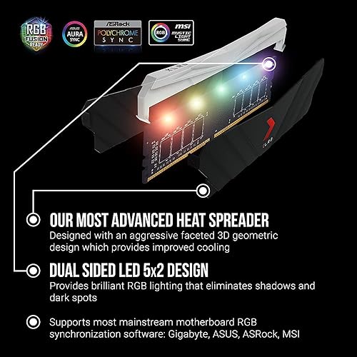 Miniatura 3 de PNY XLR8 Gaming 16 GB (2 x 8 GB) DDR4 DRAM 4000 MHz (PC4-32000) CL18 1.35 V RGB Dual Channel Desktop (DIMM) Memoria RAM  MD16GK2D4400018XRGB