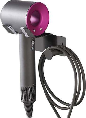 Miniatura 1 de Soporte para secador de pelo, soporte para secador de pelo montado en la pared, soporte autoadhesivo para secadora de pelo, soporte para secador de