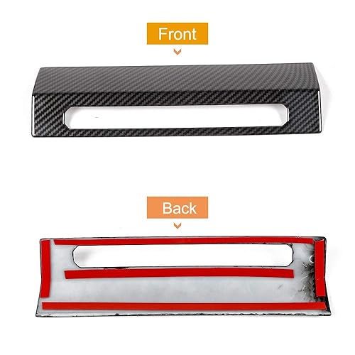 Miniatura 6 de Panel decorativo para interruptor de luz de emergencia F150 para Ford F150 2016 2017 2018 2019 2020 Ford F150 (grano de fibra de carbono)