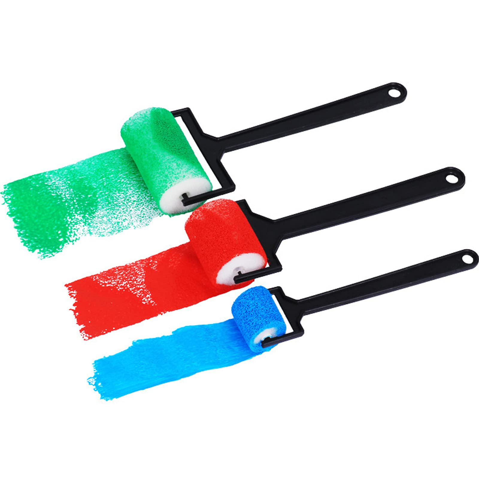 4 Rouleaux Peinture Éponge Pour Enfants - 14 Cm - Idéal Arts Créatifs, Bricolage, École