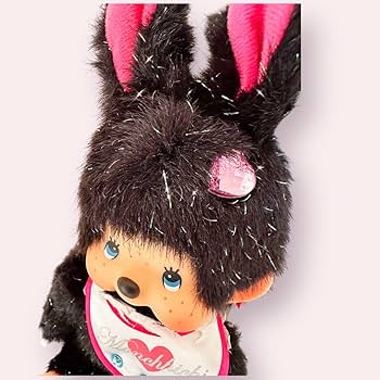 バニー モンチッチ チャームブラック　monchhichi Amazon.co.jp: バニー モンチッチ バックチャームブラック 22cm