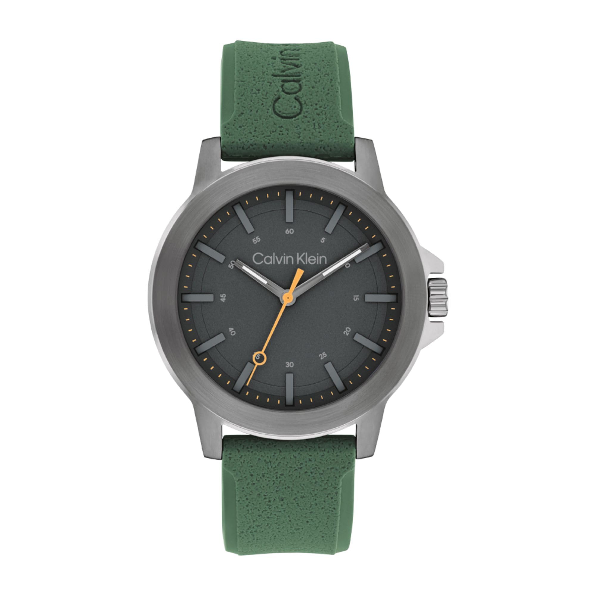 Calvin Klein Mens CK Reset - 42mm 3H Quartz Watch - Sporty Silicone Strap - Water Resistance 30