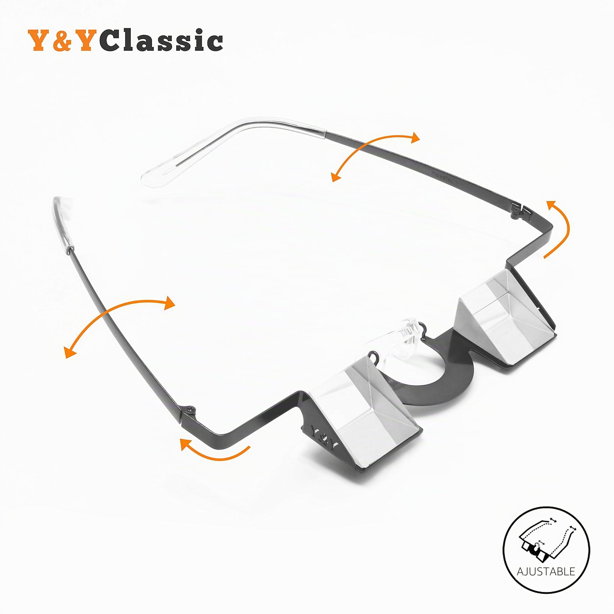 YY Vertical – Classic Blue – Gafas de Escalada para Asegurar en Aluminio Flexible – Gafas Prisma Ligeras para asegurar con Comodidad y visión Vertical Clara