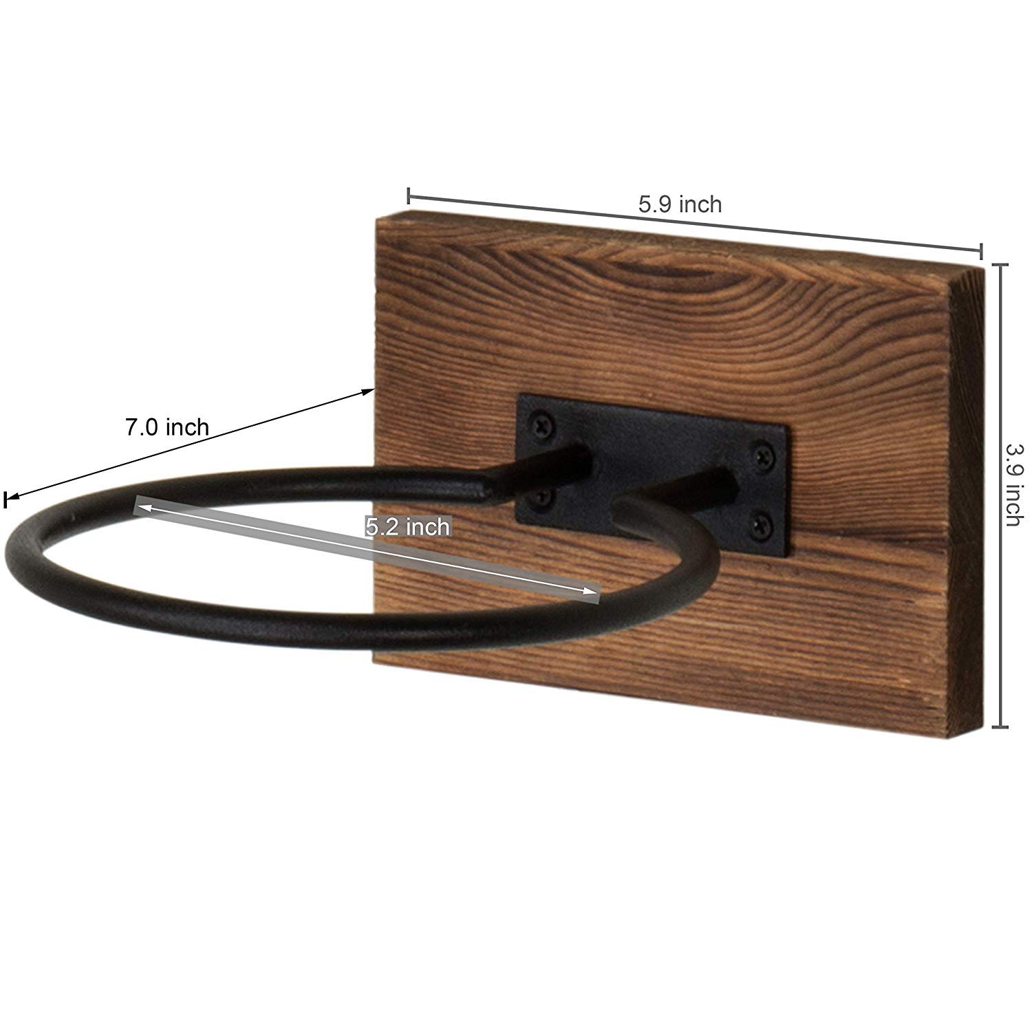 INDIAN DECOR 1788 Wood & Metal Wall-Mounted Sports Ball Holder Storage, Set of 2 2