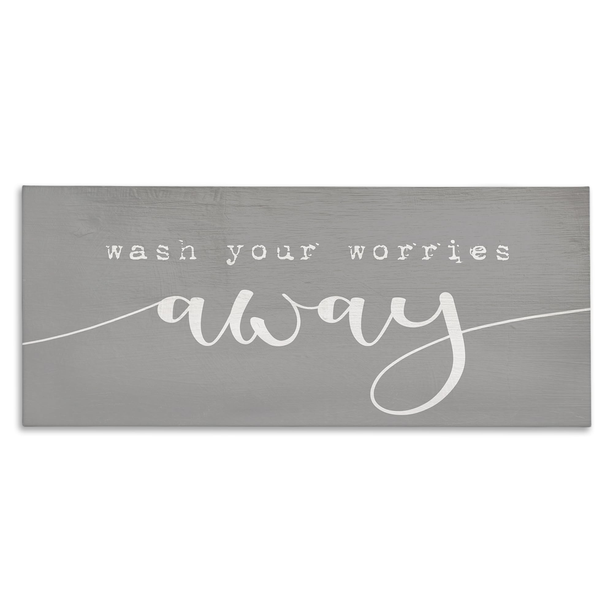 Stupell Industries 'Wash Your Worries Away Phrase'| Canvas Art