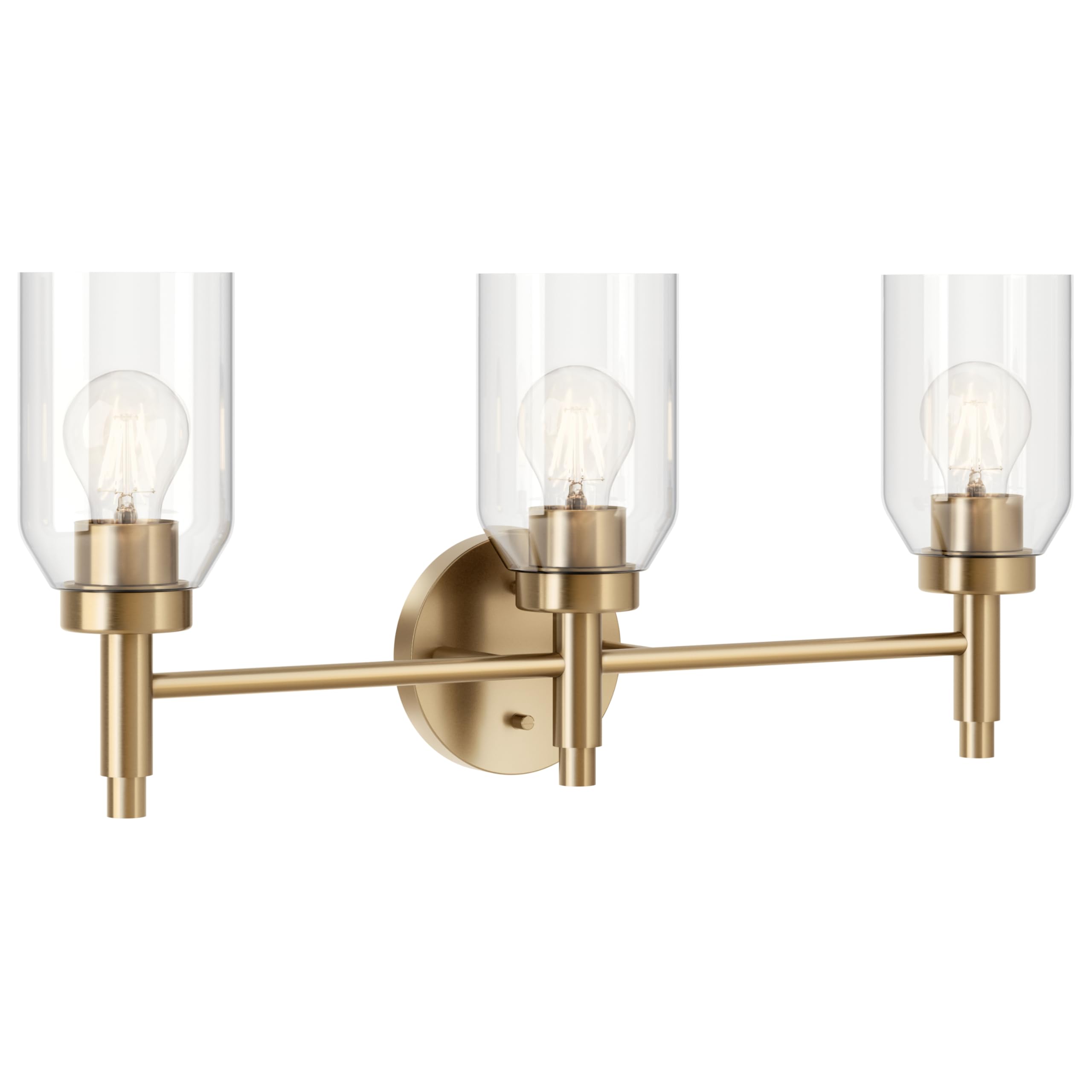 KICHLER Madden 55185CPZ Changing Table with 3 Lamps Transparent Glass Champagne Bronze Compatible with Pitched Roof for Individual Dressing Table in Bathroom 26.7 x 61 cm-image-11