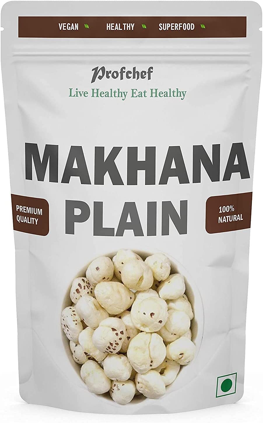 Profchef Lotus Seed Pop (Phool Makhana) Fox Nut (Grade - Big Size), 400g