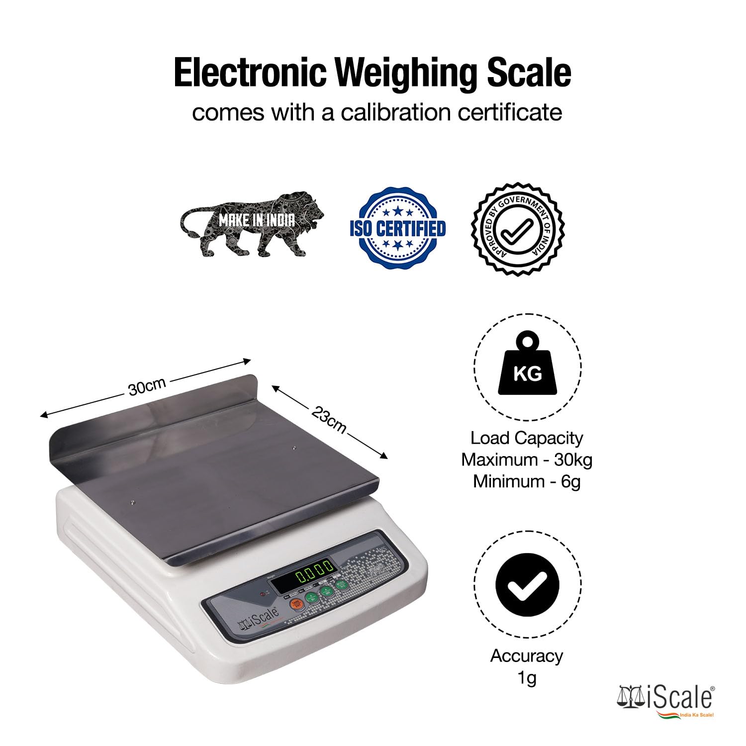 iScale i-06L Commercial Scale - 30kg x 1g -2