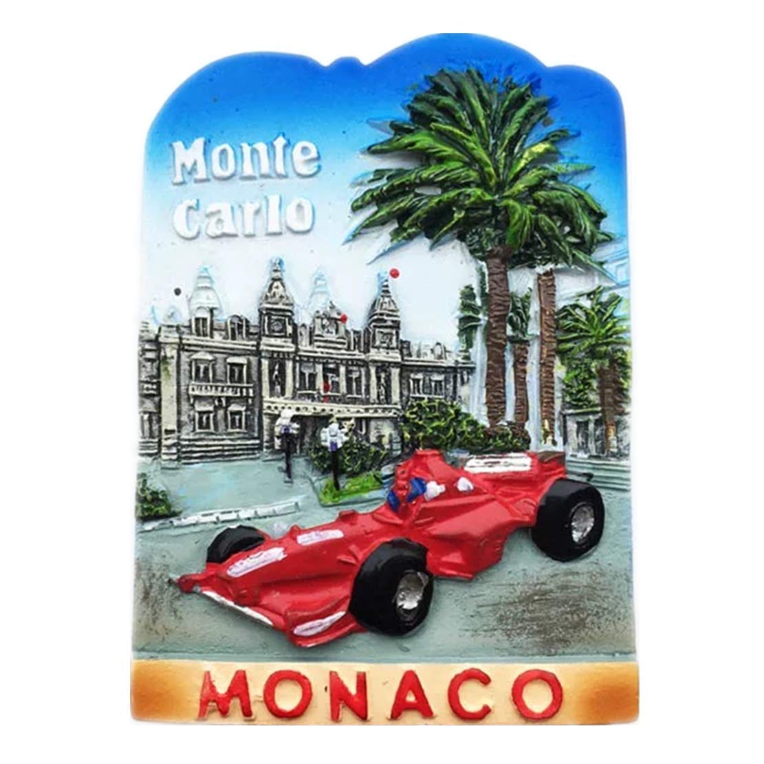 Weekino F1 Fridge Magnet Monte Carlo Monaco 3D Resin Handmade Craft Tourist Travel City Souvenir Collection Letter Refrigerator Sticker