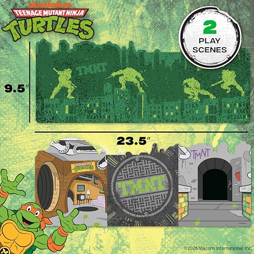 Image of Teenage Mutant Ninja Turtles Puffy Sticker Playset, Includes 30 Reusable TMNT Stickers & Double-Sided Play Scene, Classic Teenage Mutant Ninja Turtles Toys, Great Travel-Friendly Kids Activities