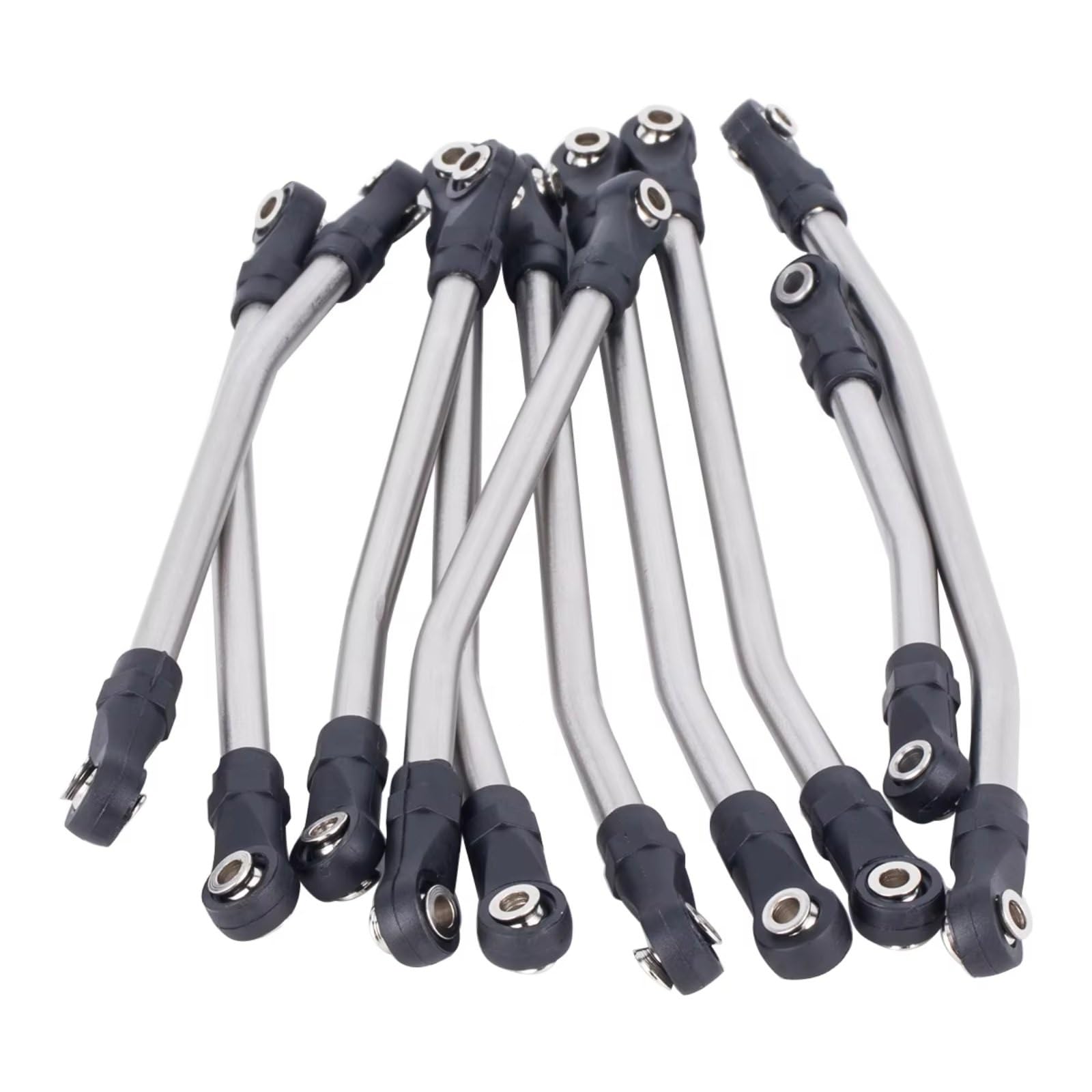 for Wltoys A949 A959 A969 A979 K929 1/18 6PCS Metal Linkage Pull Rod Front Rear Servo Link Tie Rod RC Car Upgrade Spare Parts RC Car Accessories(Black)