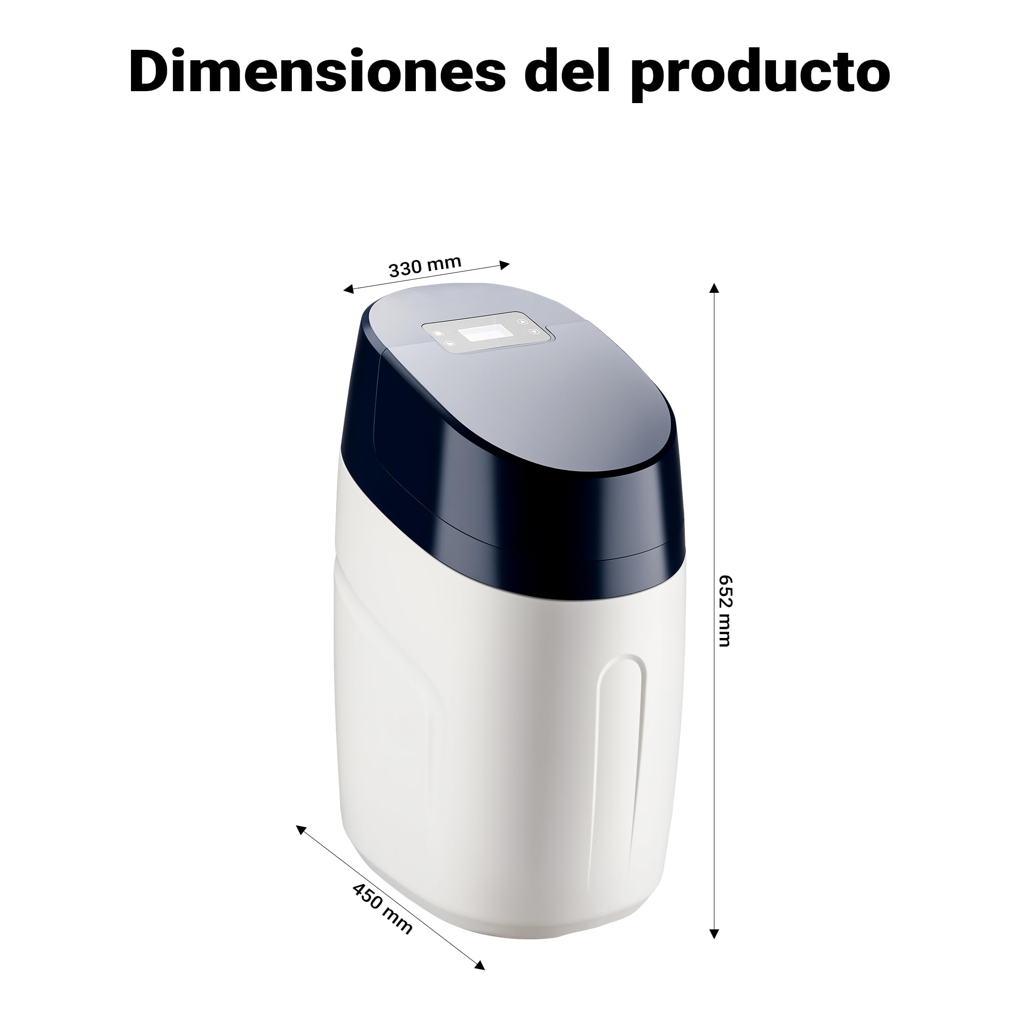Naturewater SOFT-V1 Descalcificador intercambio iónico ablandador de agua tanque resina de 12,5l