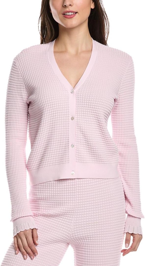 Theory Womens Lace Trim Cardigan, P, Pink