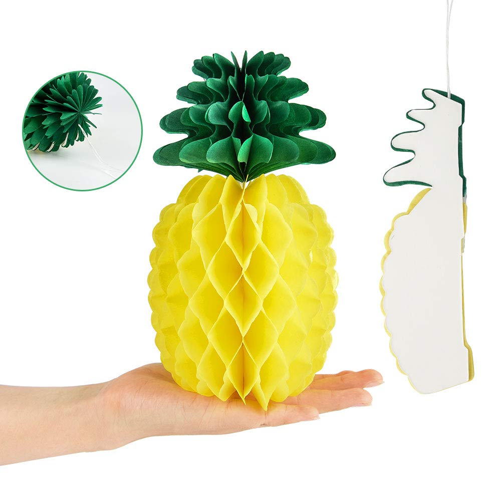 Tropische Luau Party Dekoration | 66-teilig Mit Ananas, Blättern & Hibiskus-Blumen | Für Hawaiian, Sommer-Partys