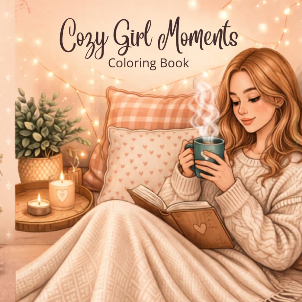 Cozy Girl Moments Coloring Book: Relax, Unwind, and Color the Cozy Life