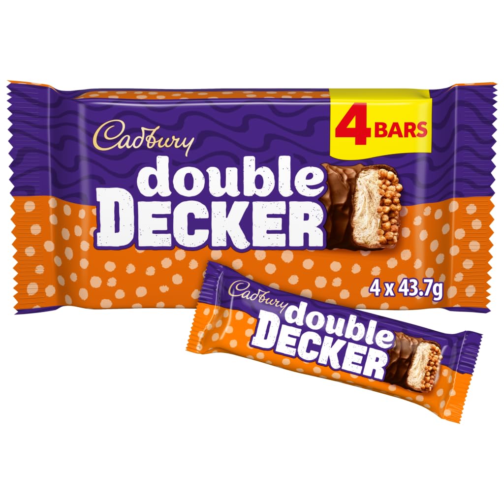 Cadbury Double Decker Chocolate Bar Multipack 4x43.7g 174.8g