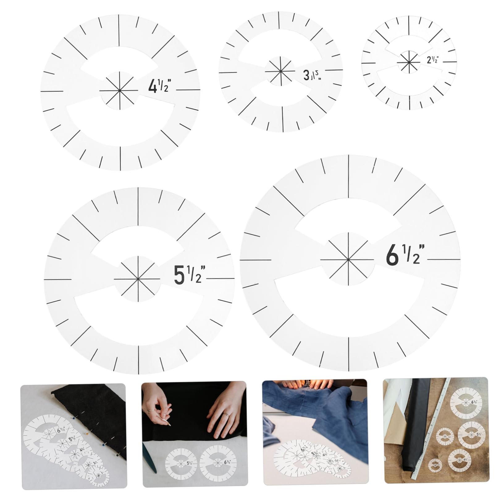 Uonlytech 3 Set Modello Di Righello Patchwork Abbigliamento Righelli Fai Da Te Righello Patchwork Fai Da Te Modelli Di Trapunta Acrilica Acrilico Transparent 5 Pezzi*3