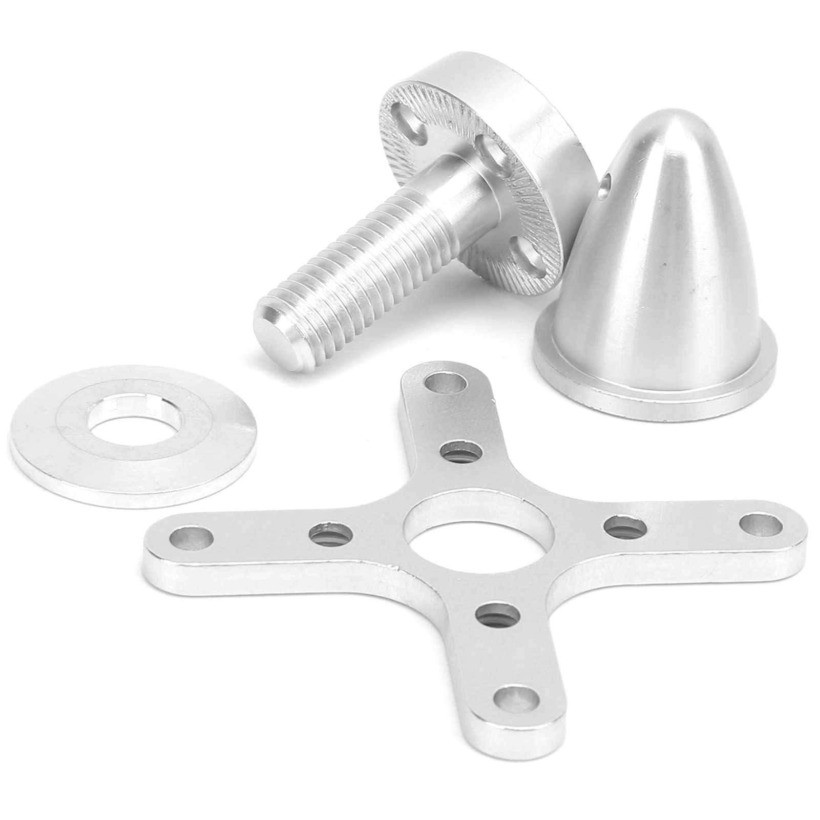 Sourcing Map – 4 Adaptateurs D’Hélice RC En Alliage D’Aluminium – Ouverture 3 Mm, Axe Sortie 6 Mm – Pour Moteur Sans Balai – Avion Modèle