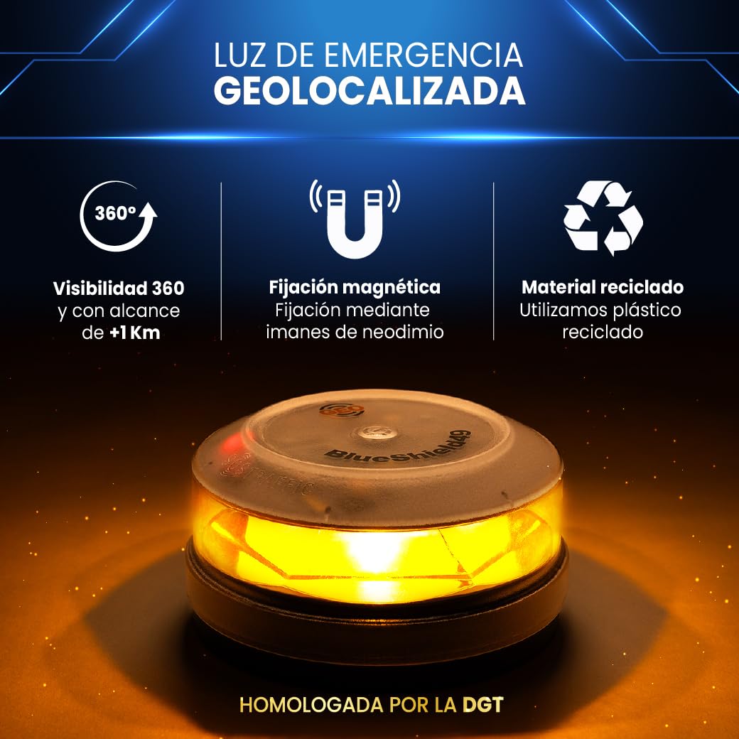 Iot Luz V16 Geolocalizada Luz Emergencia Coche Homologado Dgt