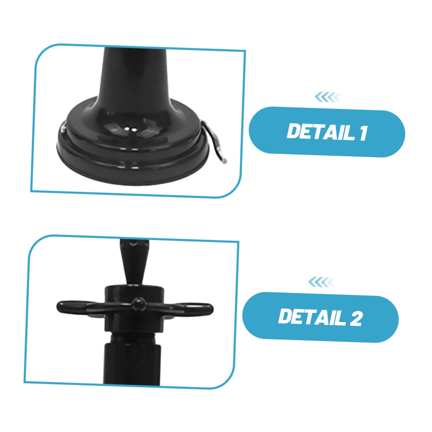 MAGICLULU Supporto per Testina Manichino in Plastica Nero con Ventosa, Design Flessibile per Cosmetologico e Saloni di Bellezza