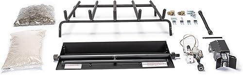 Miniatura 2 de Peterson Real Fyre - Juego de troncos de madera flotante costera de 24 pulgadas con quemador de llama doble G45 ventilado con válvula de control