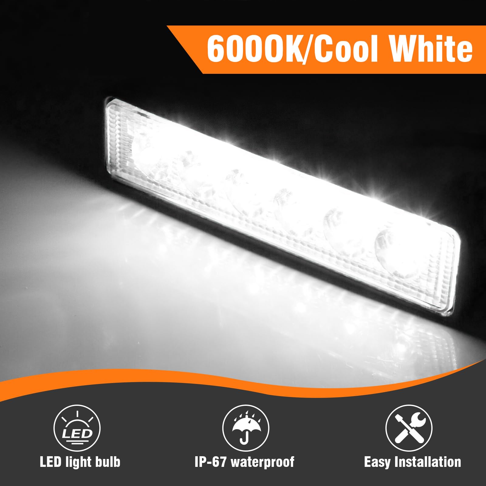 2 Piezas Focos Led Tractor 12V 18W, Faro Trabajo LED, Faros LED Tractor, Focos de Coche 6000K IP67 Impermeable para Coche Tractors Barcos ATV UTV SUV